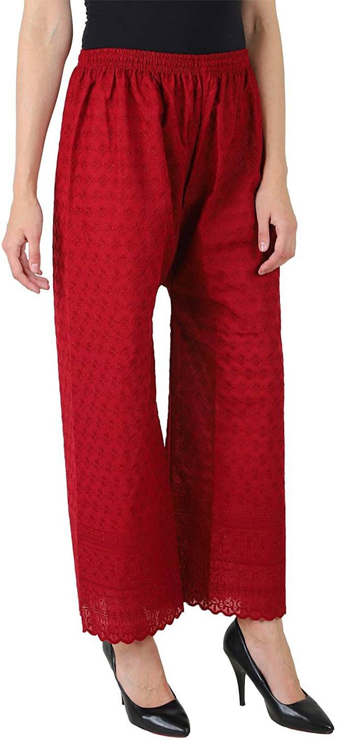 Atriyo Relaxed Women Red Trousers