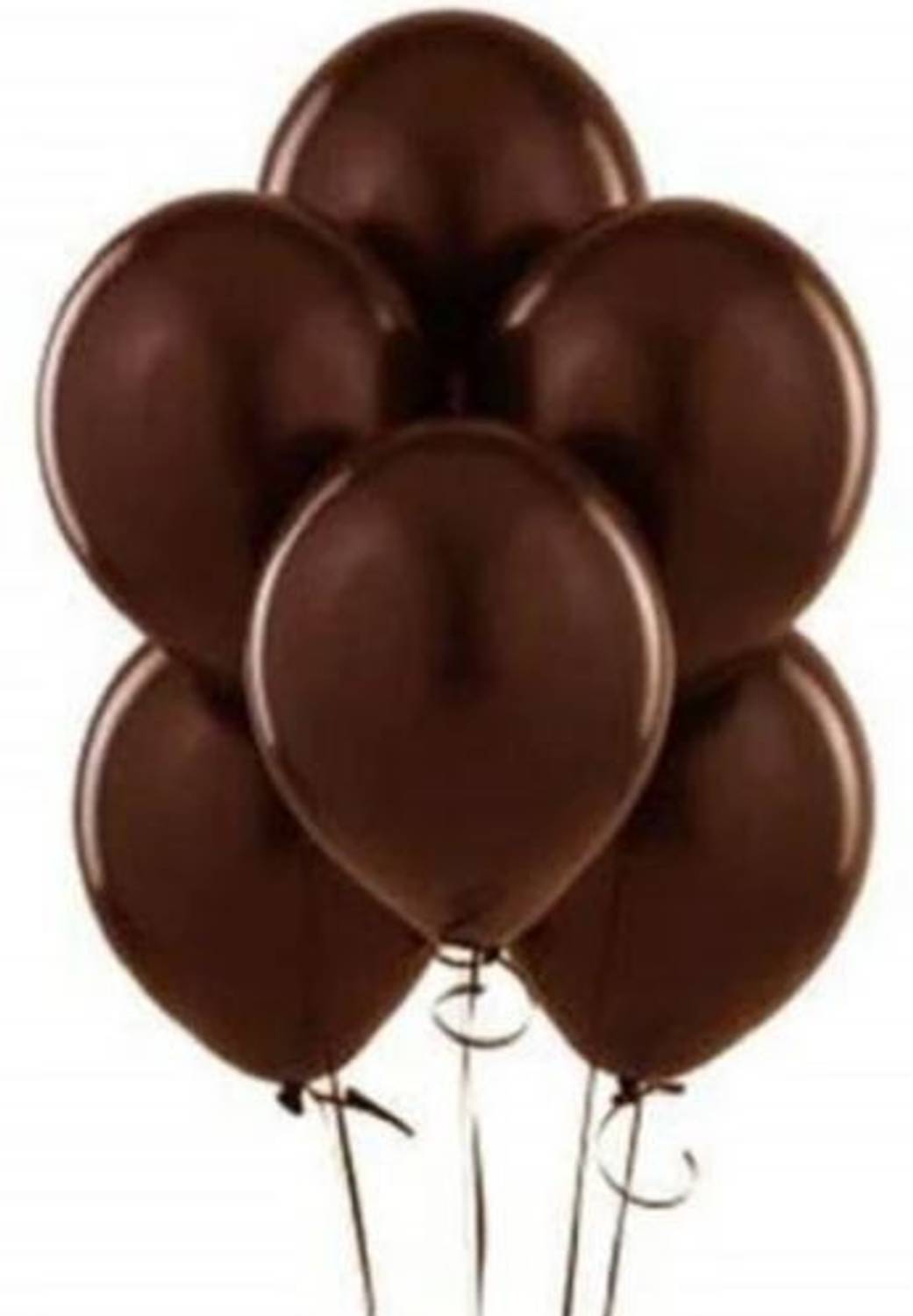 Blisskart Solid Pack of 60 ( BROWN ) Metallic Balloons for Birthday Decoration Balloon