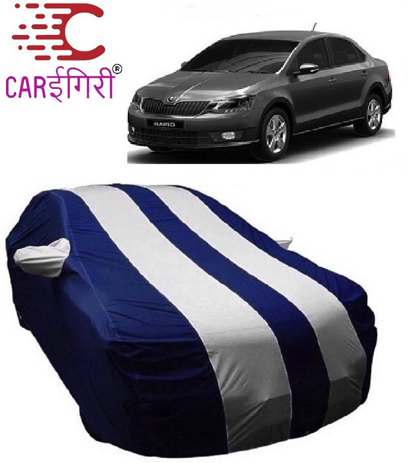 Carigiri Car Cover For Skoda Rapid (With Mirror Pockets)