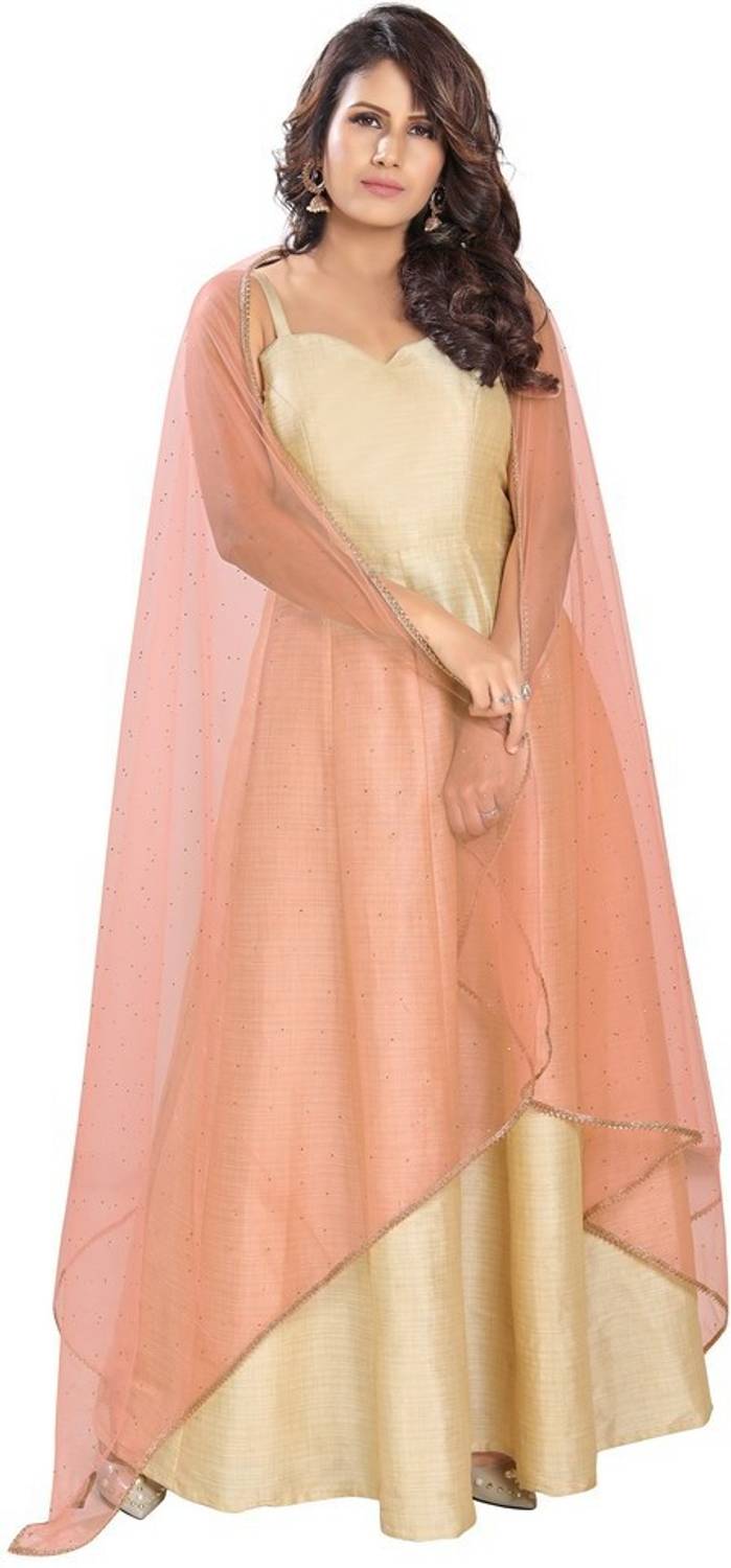 Vamas-The Designer Blouses Net Self Design Women Dupatta