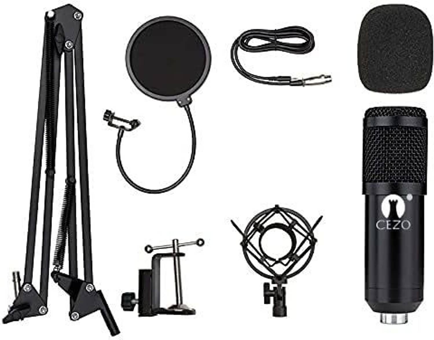 Cezo BM 800 Black Condenser mic 3.5 mm Jack Price in India - Buy