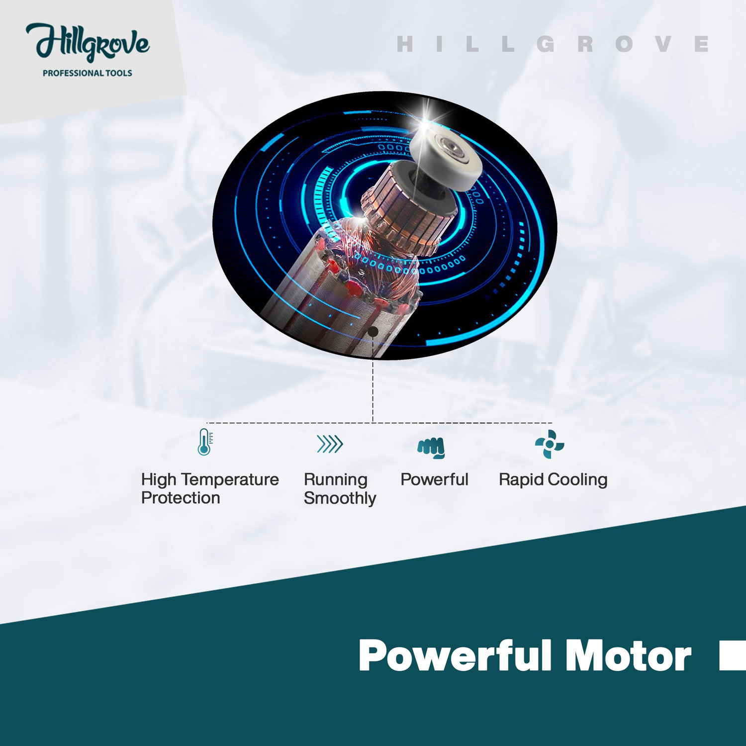 Image of Hillgrove HGTCM5B1M3 Cutting Machine Saw for Tile /Marble /Wood with Depth adjustement Marble Cutter (1050 W)