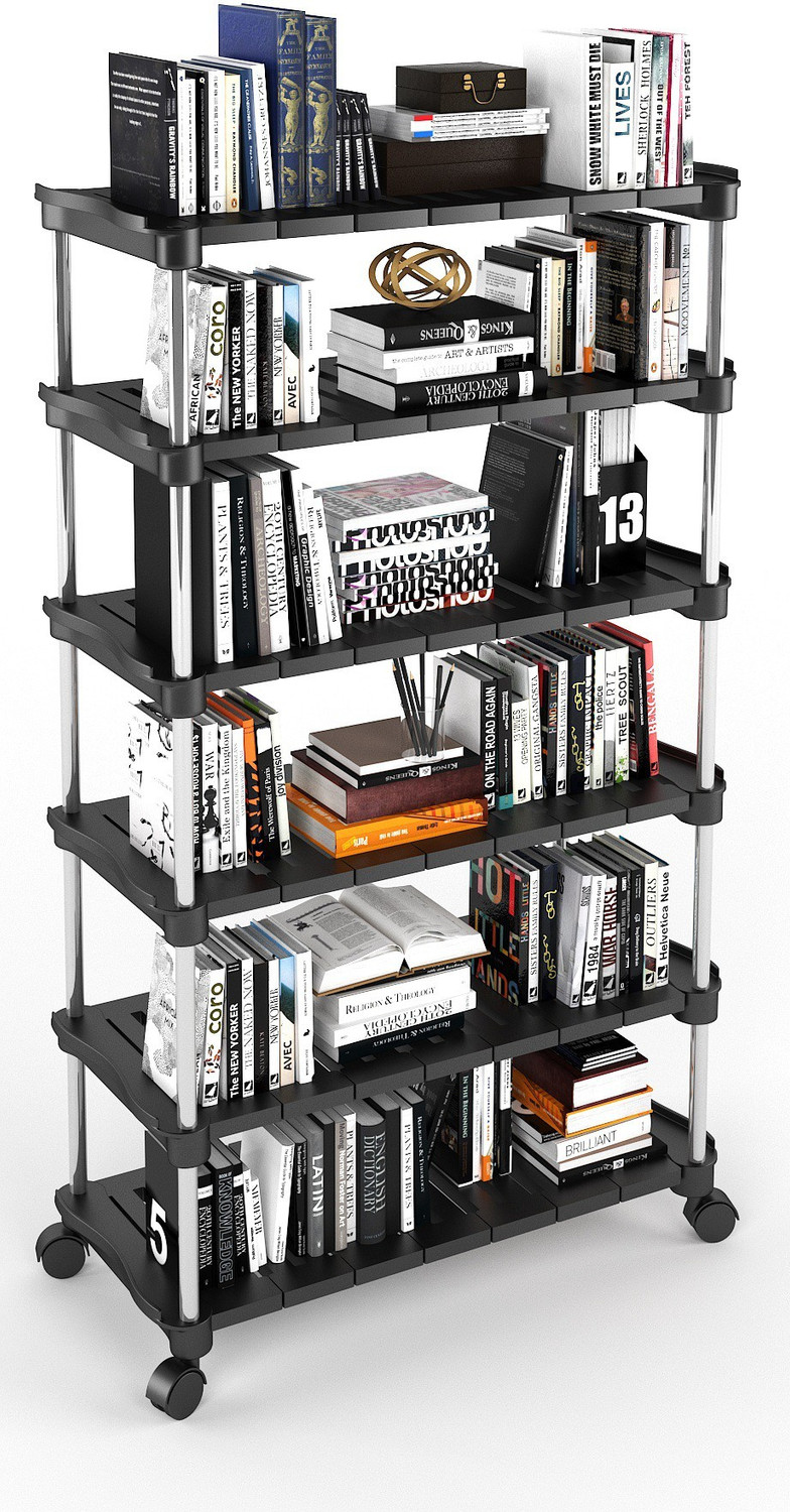 Image of TNT The Next Trend Super Smart Stackable and Durable, Easy to Assemble, Space Saving Rack Plastic Open Book Shelf