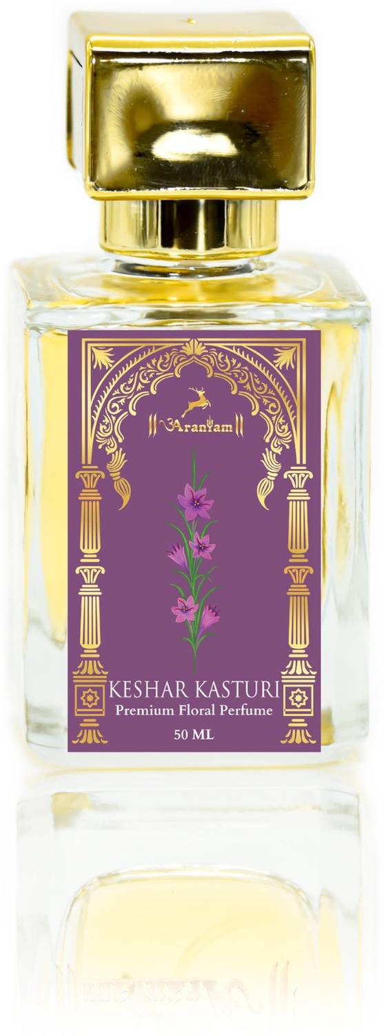 Aranyam Keshar Kasturi - 50ml, Floral Perfume 100% Natural & Free From Alcohol, Unisex Fragrance Perfume - 50 ml