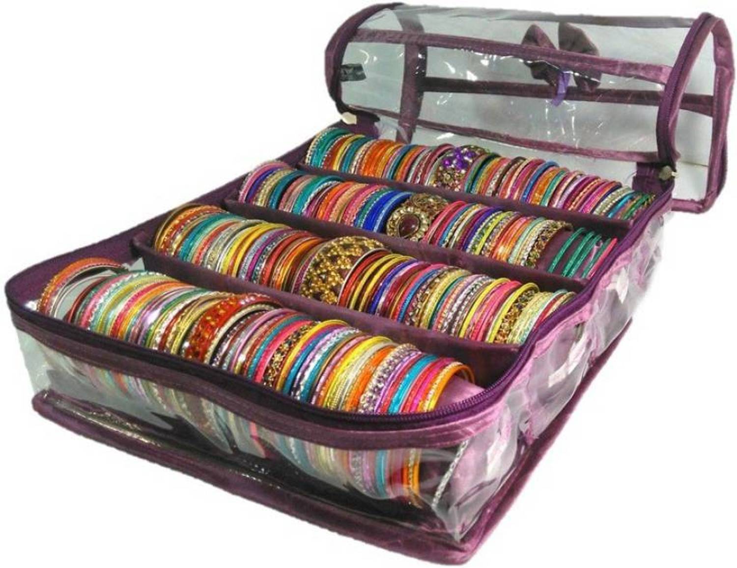 Aavni 4 Rods Bangle Bracelet Watch Bag Jewellery Special Vanity Box