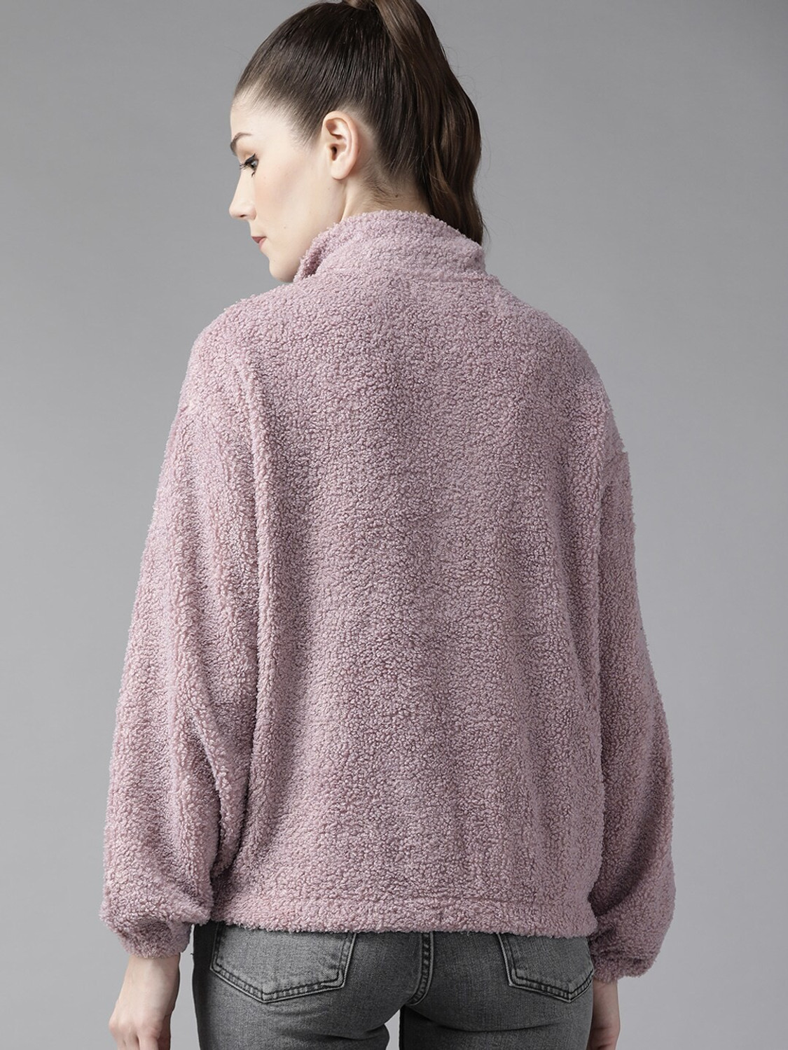 Image of Roadster Full Sleeve Self Design Women Sweatshirt