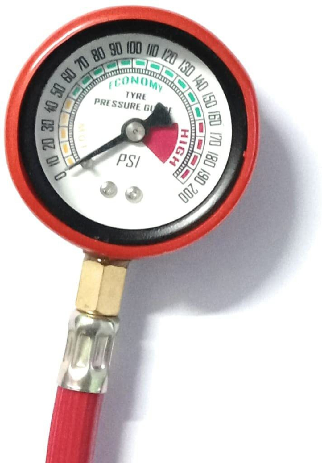 Image of Maacfly Analog Tire Pressure Gauge Analog Tire Pressure Gauge for Vehicles, Air check Meter with Rubber Hose 200PSI
