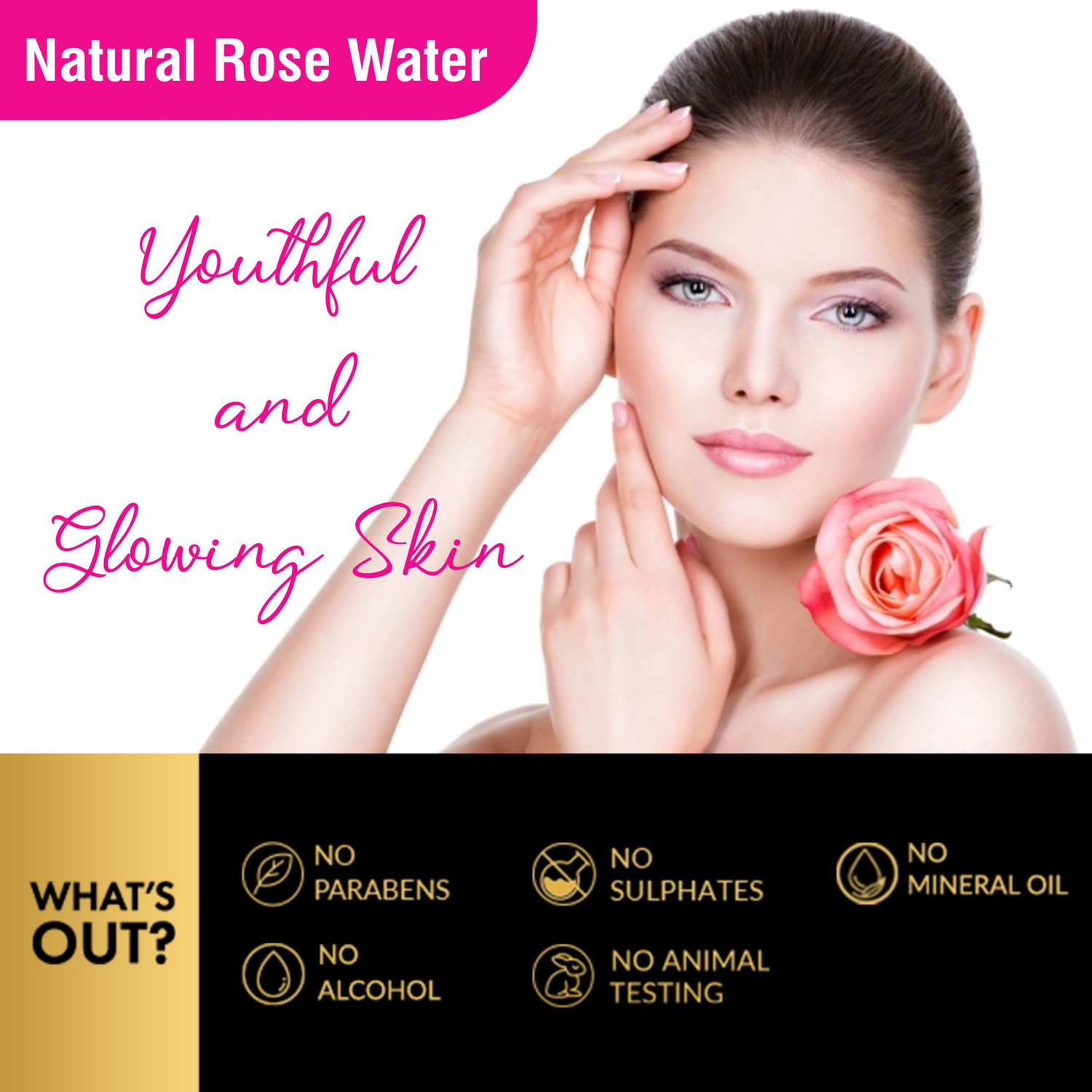 Image of Zorg Organics 100% Pure Rose Water (Gulab Jal) For Face & Skin Care - Men & Women Face Wash