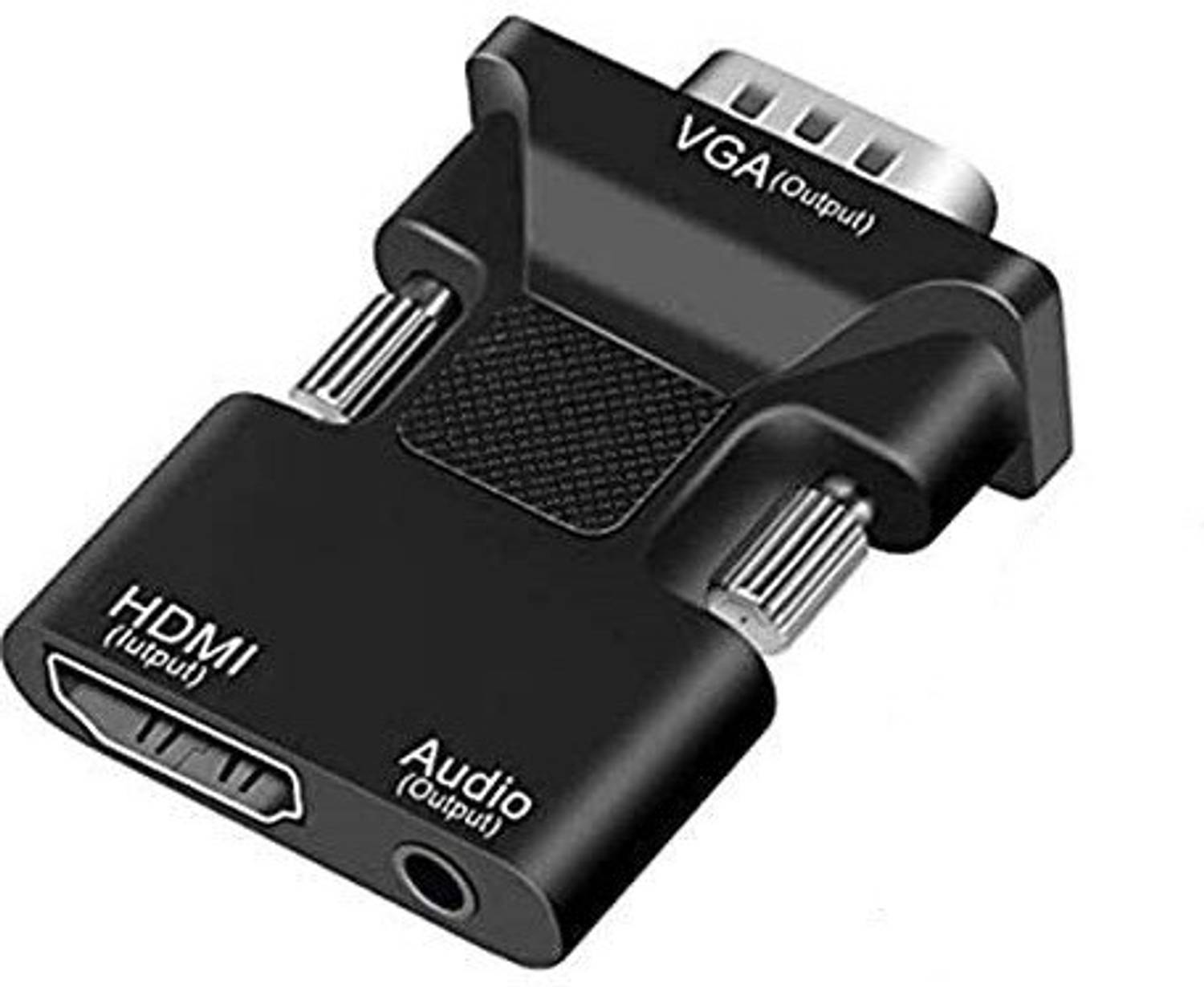 microware TV-out Cable Active 1080P Female HDMI to VGA Male Converter Adapter with 3.5mm Stereo Audio