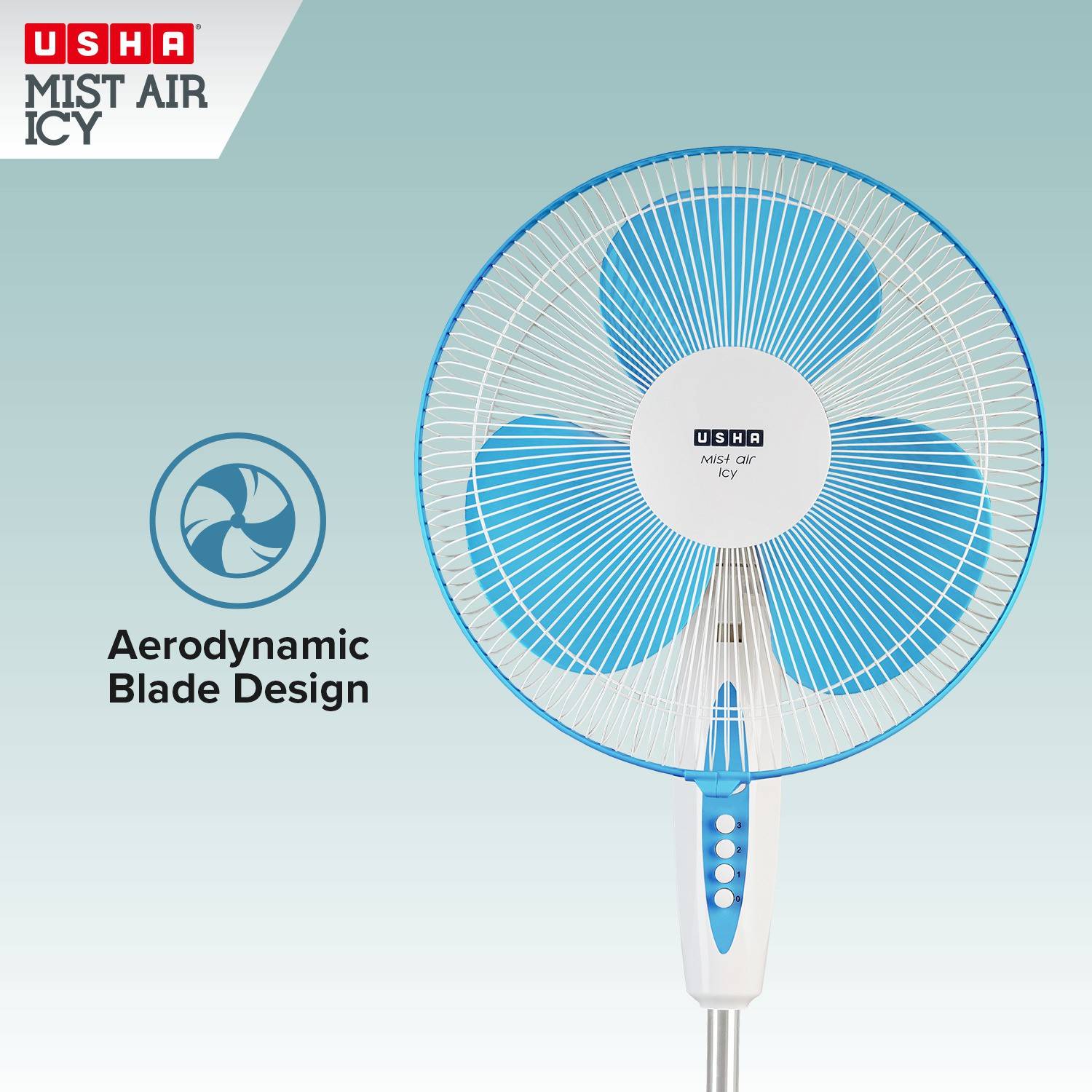 Usha WF Mist AIR ICY 400MM With Remote ISI