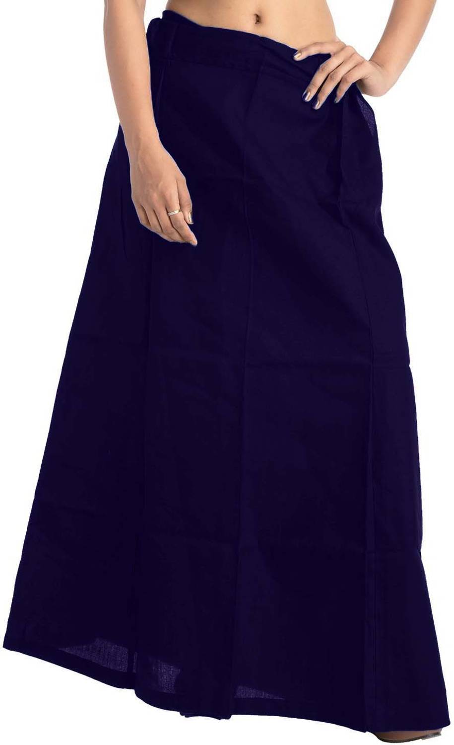 ABNF Cotton Petticoat Saree Bottom Wear Navy Blue For Woman Cotton Blend Petticoat