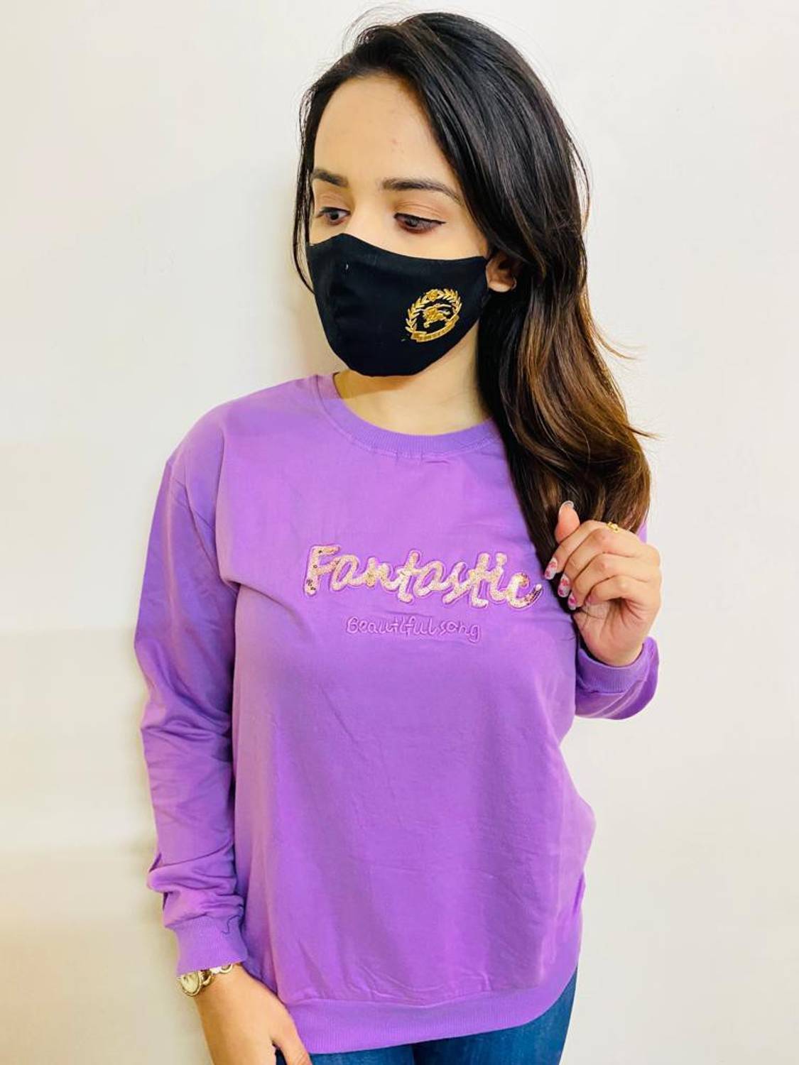 Ameeha Casual Striped Women Purple Top
