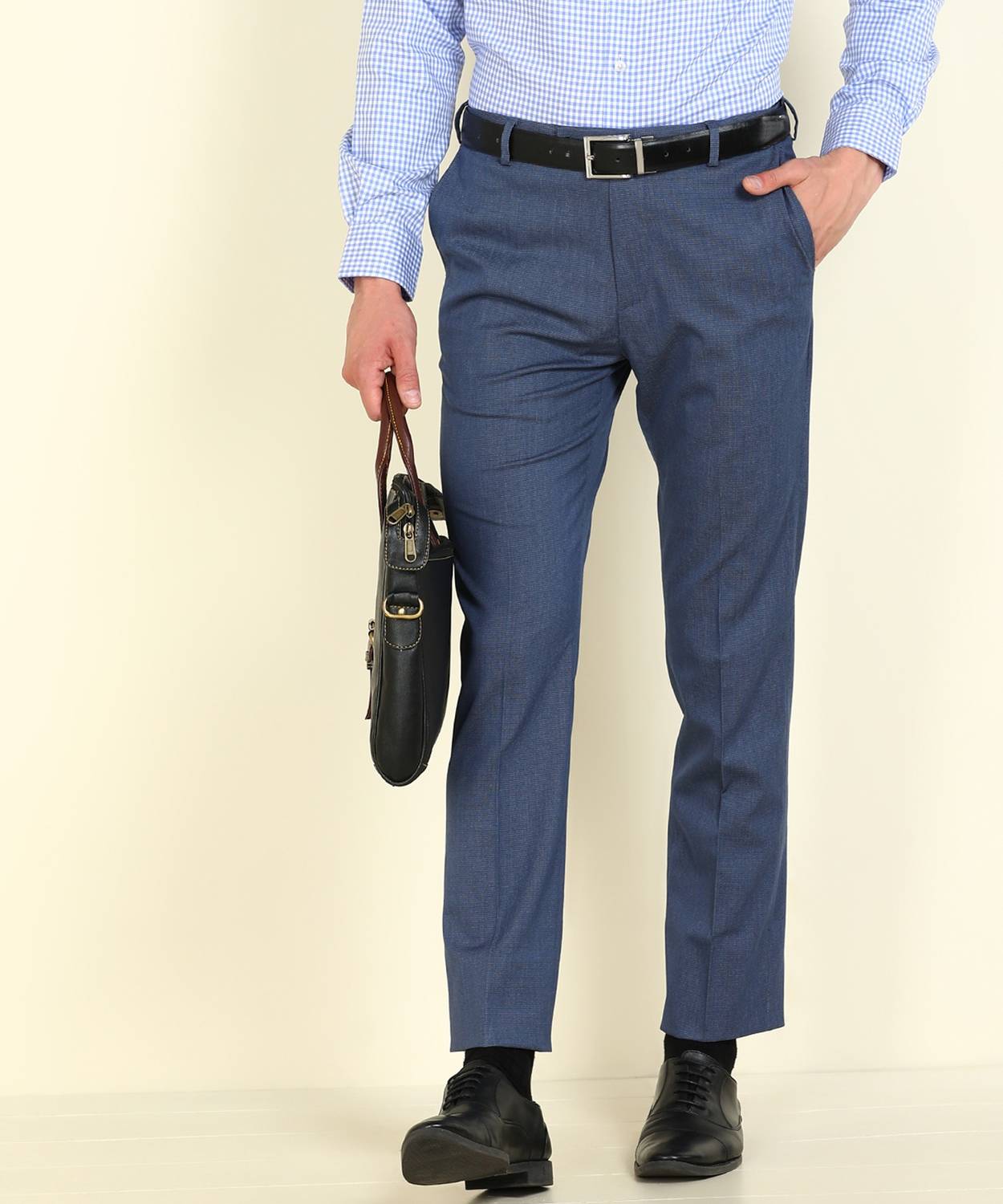 ARROW Tapered Men Dark Blue Trousers