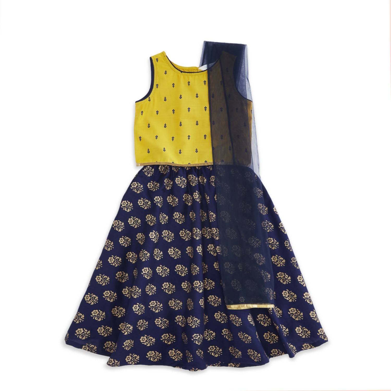 Akkriti by Pantaloons Girls Lehenga Choli Ethnic Wear Printed Lehenga, Choli and Dupatta Set