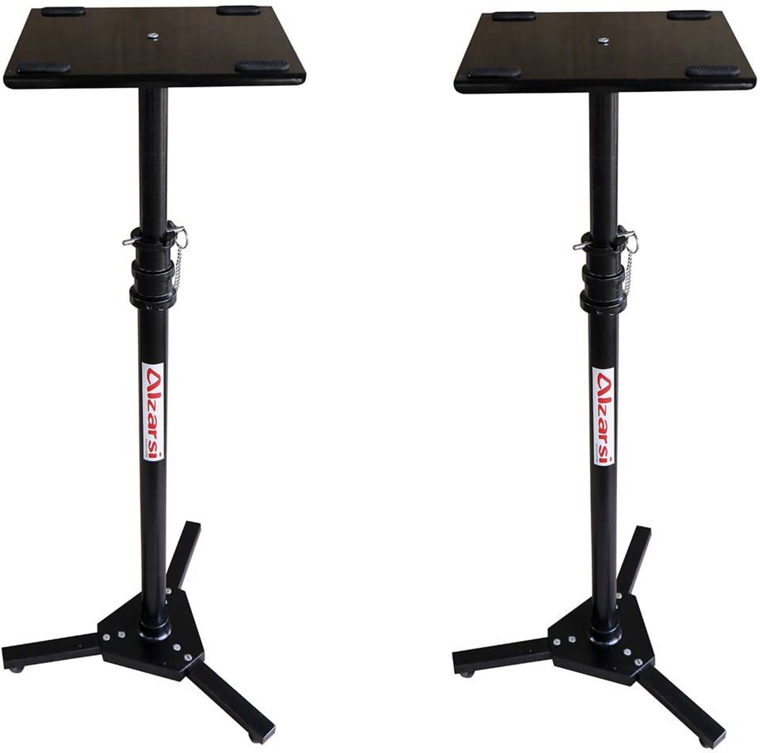 Alzarsi Adjustable Monitor Speaker Stands With Locking Safety Pin (Pack of 2 Stands) Steel Rotatable Laptop Stand with Adjustable Height Compatible with Universal Laptops