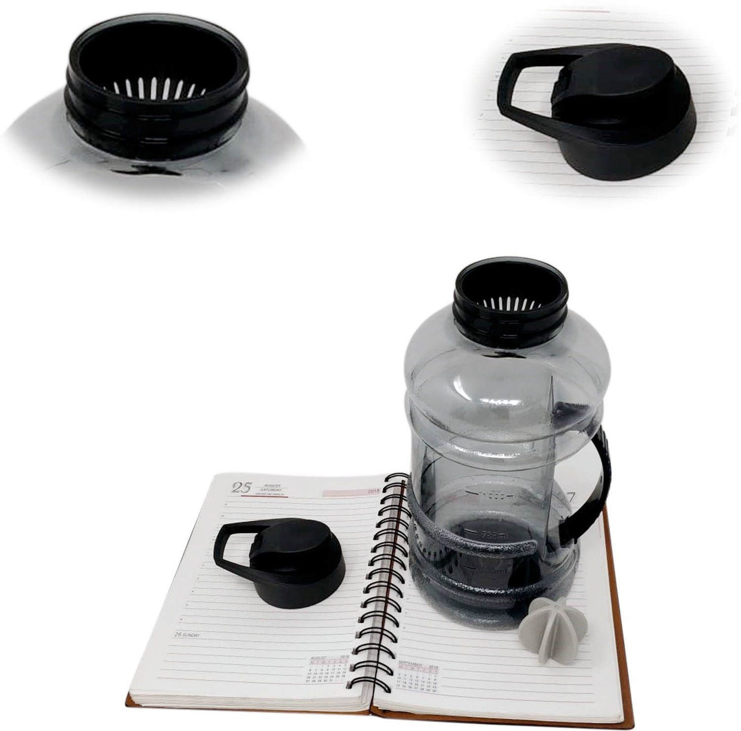 Image of Buffy 1.5 L Bpa Free Gallon Water Bottle, Sports Fitness Bottle 1500 ml 1500 ml Plastic Flask