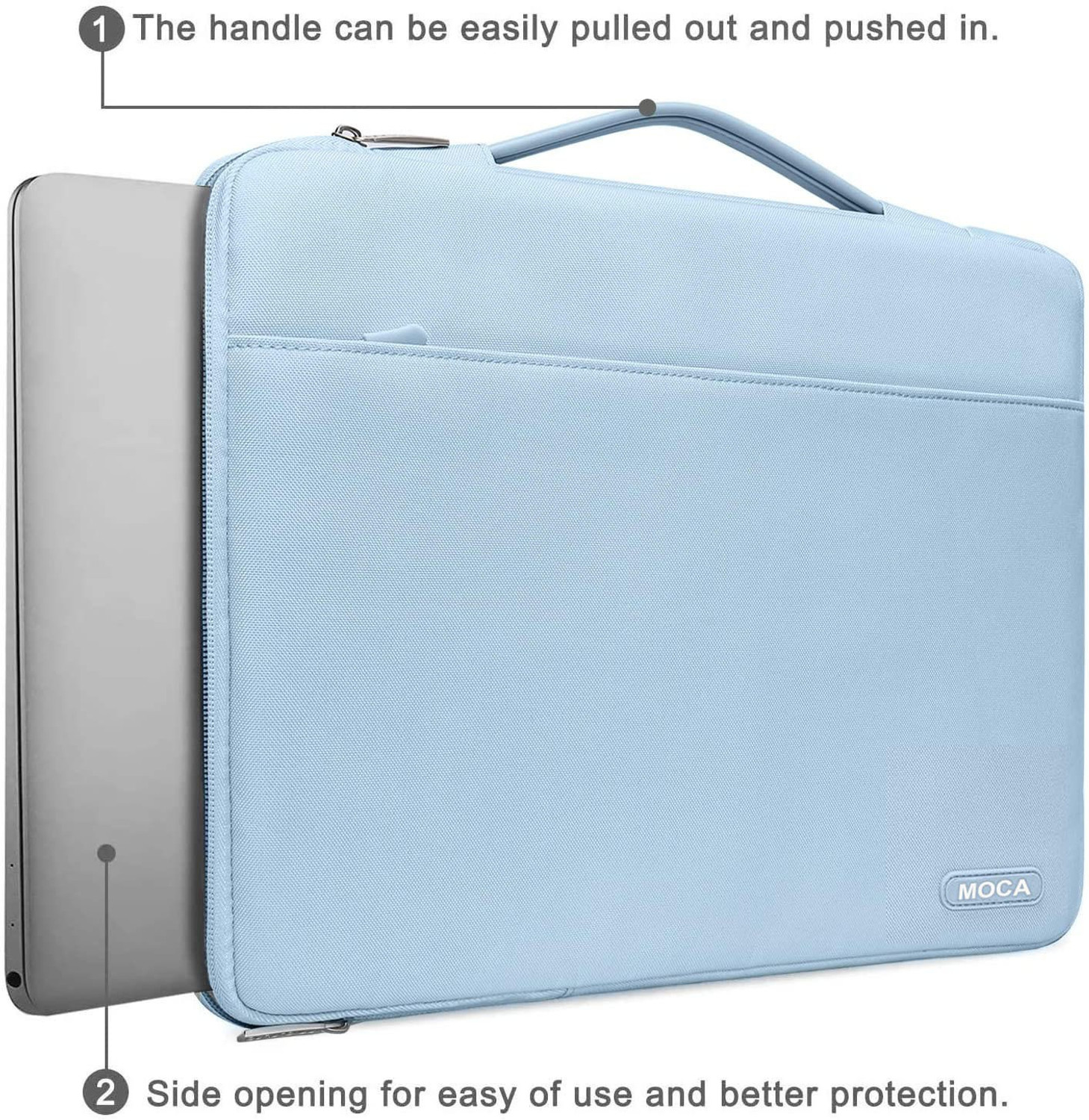 Image of MOCA Sleeve Bag Pouch Carry Case for 13.3 inch to 14 inch Laptops Laptop Sleeve /Cover (Blue, 13.3 inch)