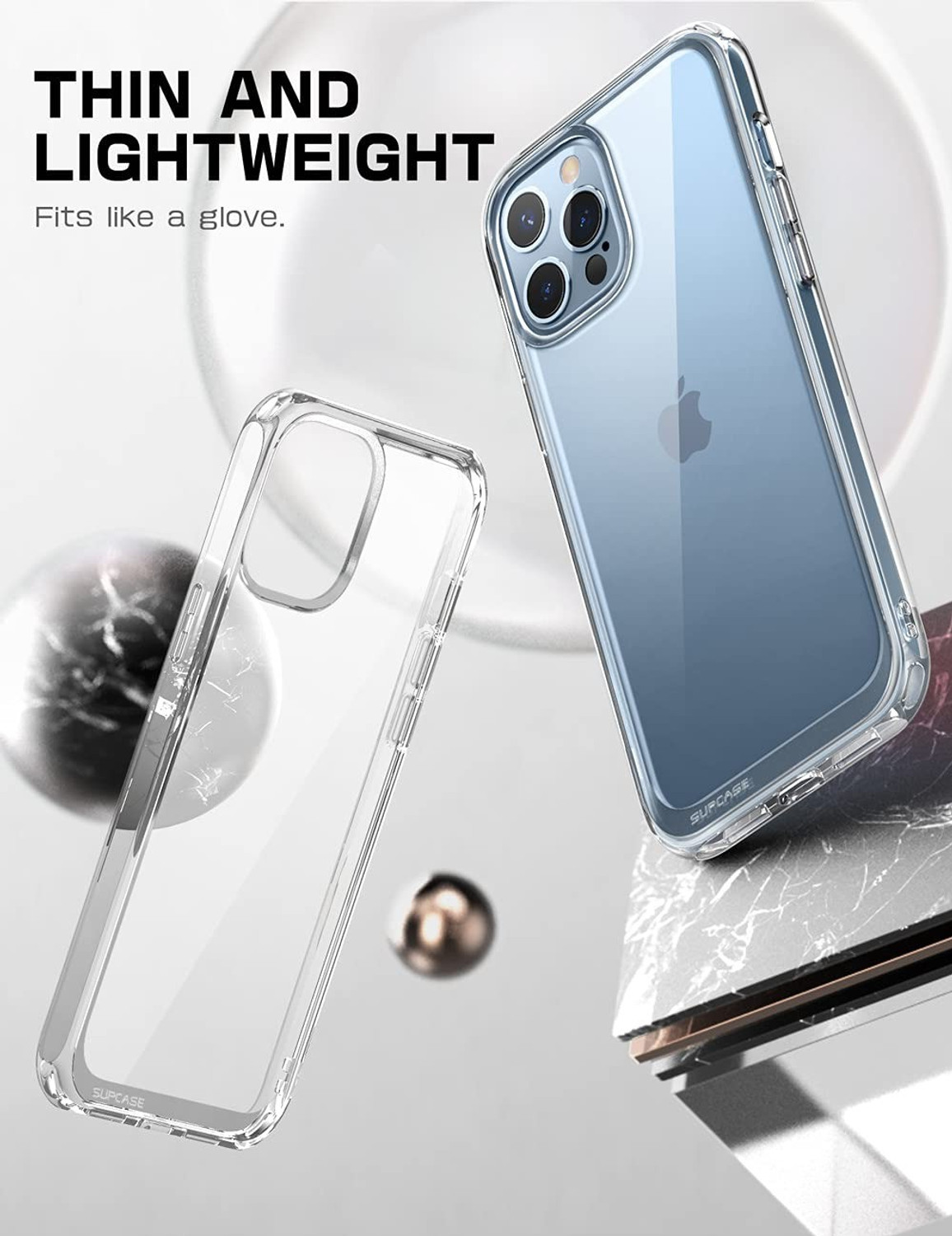 Image of Supcase Front & Back Case for Apple iPhone 13 Pro 6.1 inch, Slim and Sleek Case, Premium Hybrid Protective Clear Case