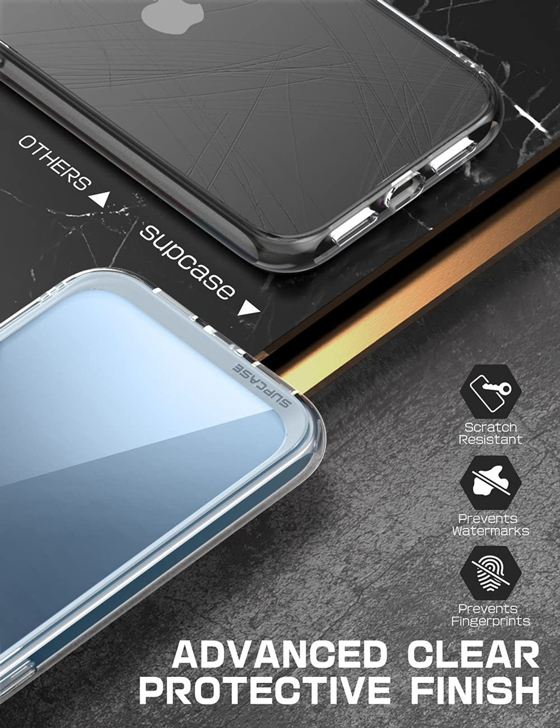 Image of Supcase Front & Back Case for Apple iPhone 13 Pro 6.1 inch, Slim and Sleek Case, Premium Hybrid Protective Clear Case