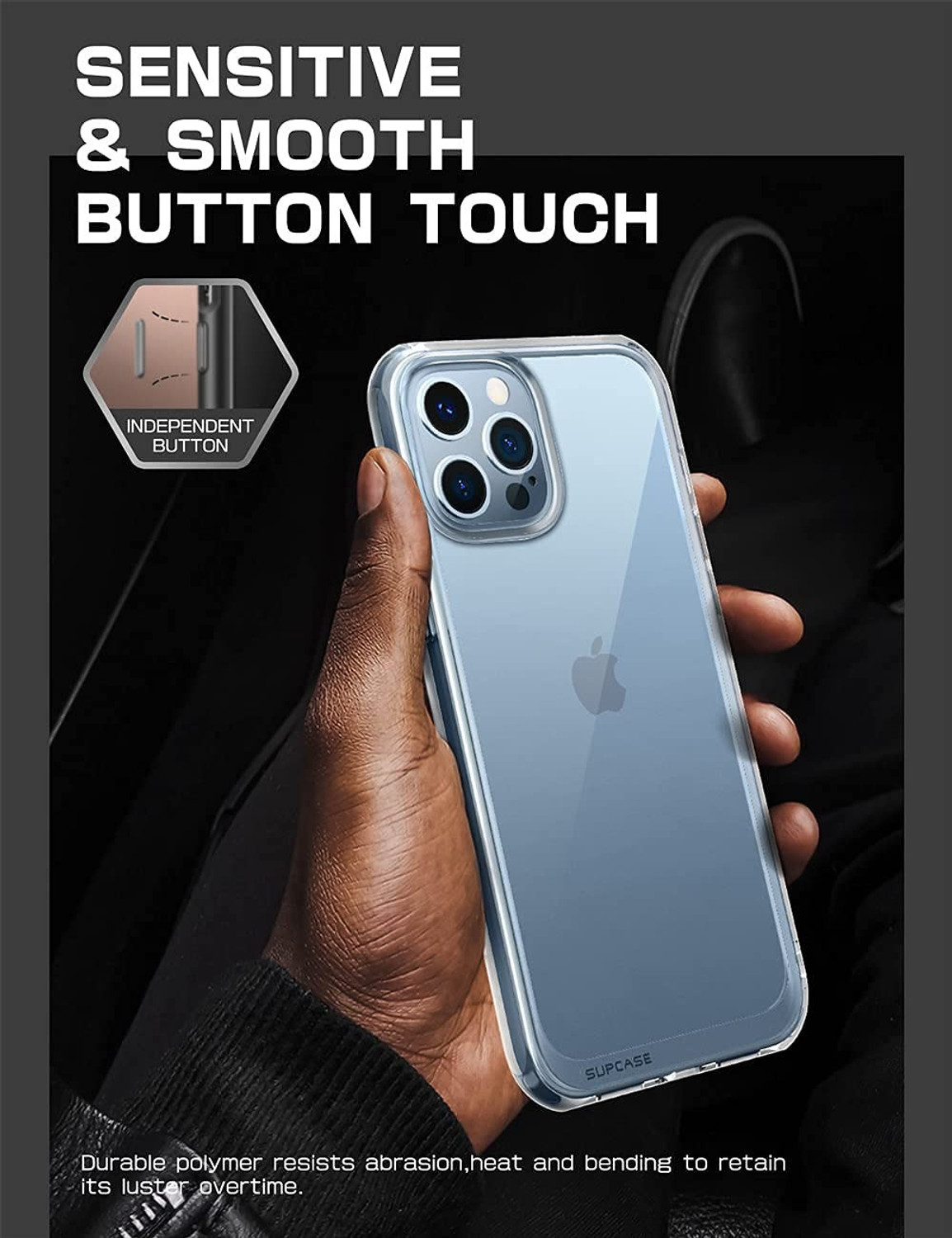 Image of Supcase Front & Back Case for Apple iPhone 13 Pro 6.1 inch, Slim and Sleek Case, Premium Hybrid Protective Clear Case