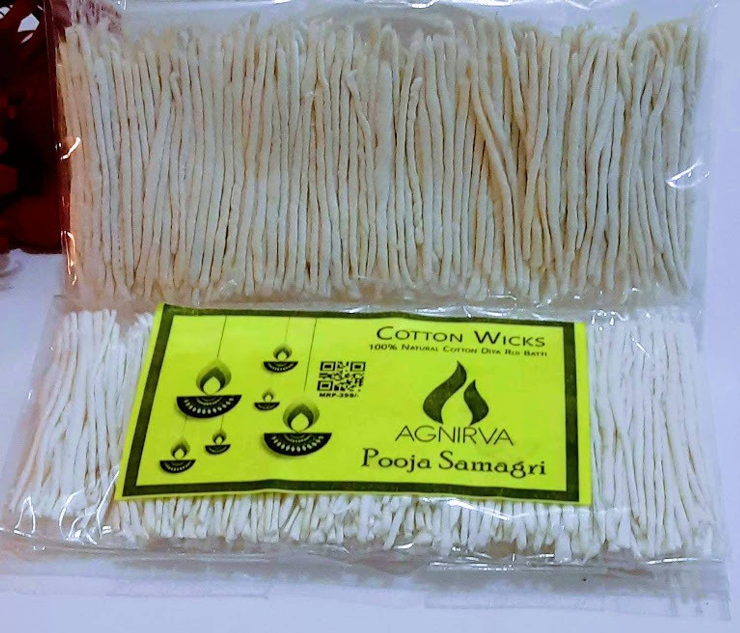 Agnirva Long Cotton Wicks Lambi Batti Deepam Vattulu Samay(White, Pack of 1000Wicks) Cotton Wick
