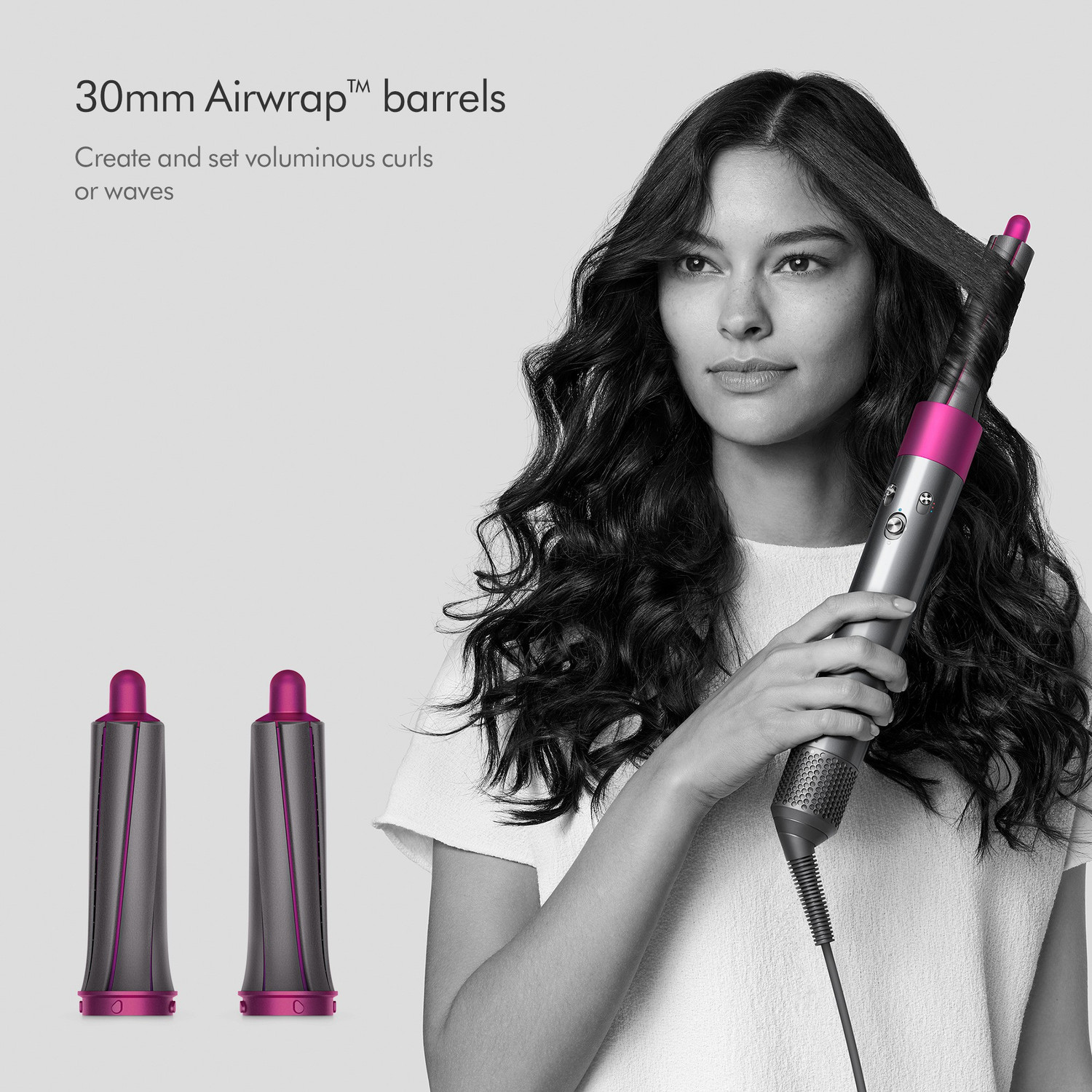 Image of Dyson Airwrap Hair Styler, Complete (Nickel /Fuchsia)