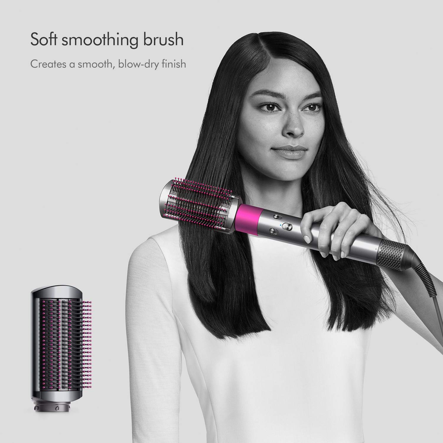 Image of Dyson Airwrap Hair Styler, Complete (Nickel /Fuchsia)