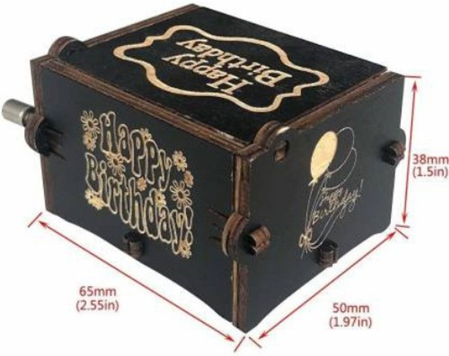 Image of brotherz wooden music box happy birthday instrument