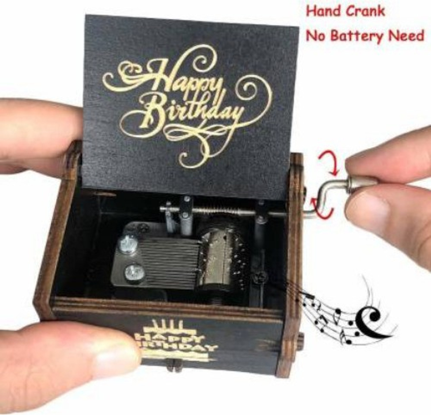Image of brotherz wooden music box happy birthday instrument