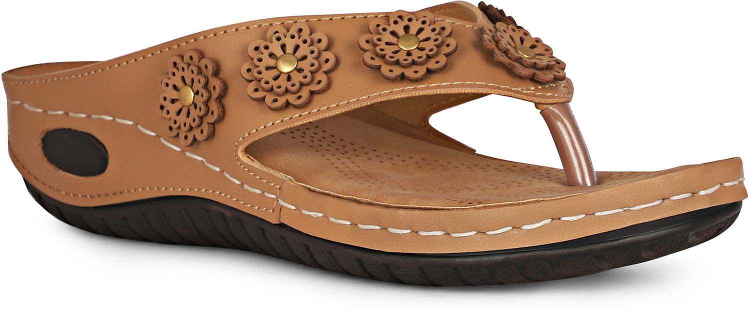 Feet First Women Sandal (Beige , 8)