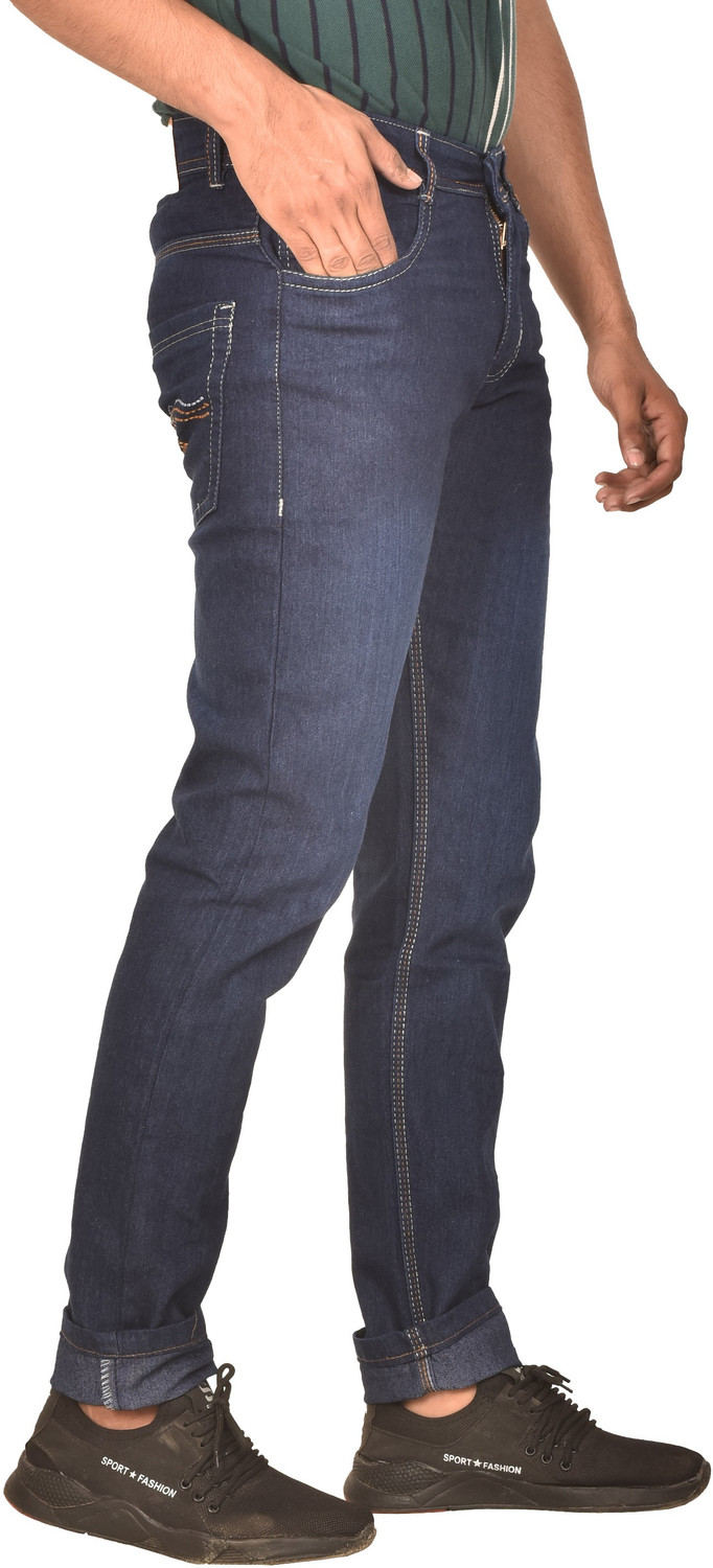 Image of Lzard Slim Men Dark Blue Jeans