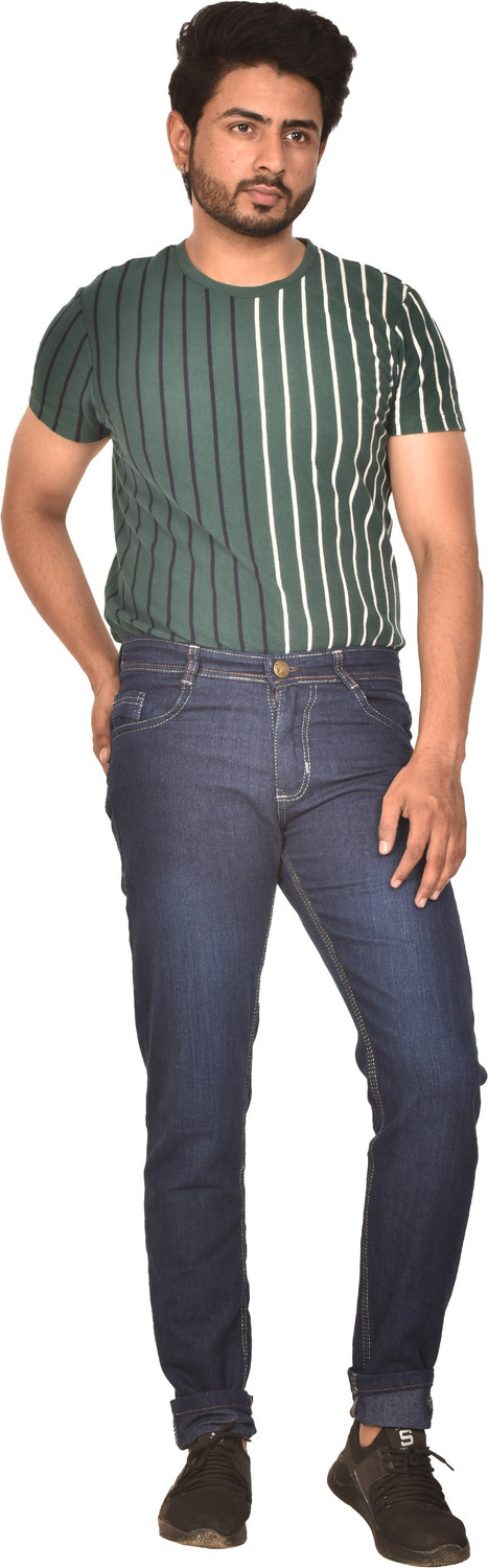 Image of Lzard Slim Men Dark Blue Jeans