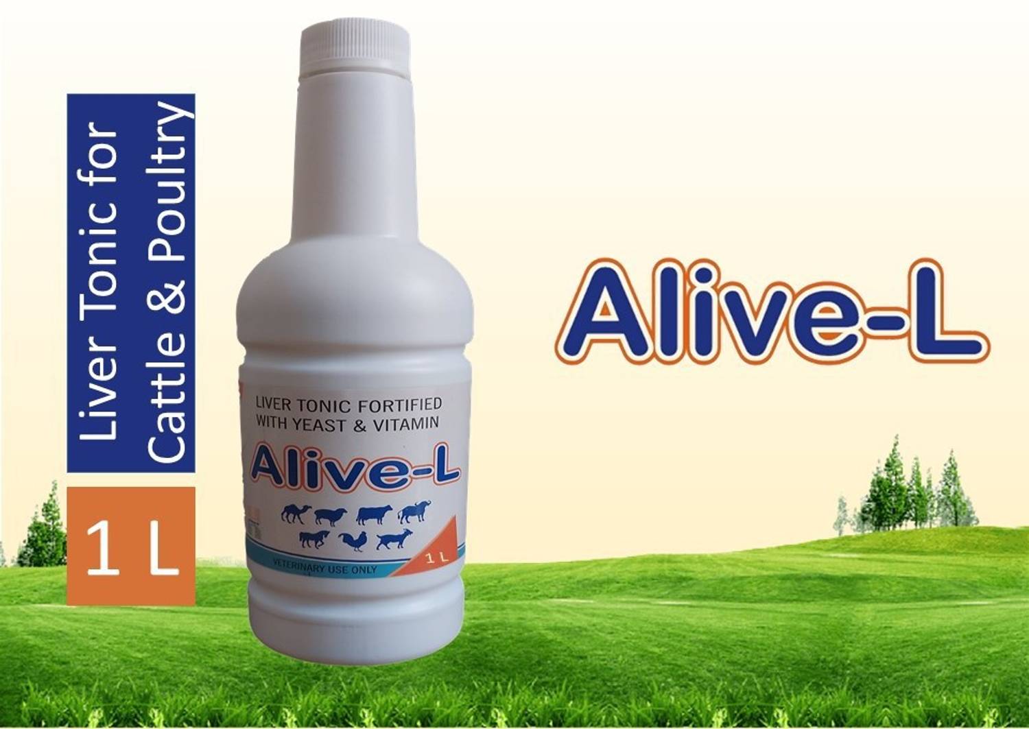 Alive - L Liver Tonic Fortified With Yeast & Vitamin for Cows, Buffaloes, Poultry, Horses Pet Health Supplements