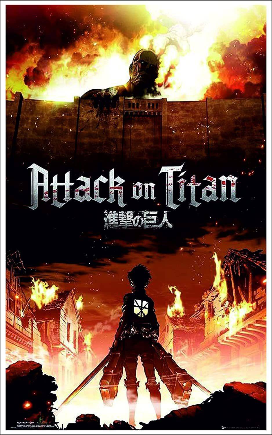 Attack on Titan Affiche Print 300 GSM Rolled Wall Poster (Paper, 18 X 12 inch, Multicolour) Photographic Paper