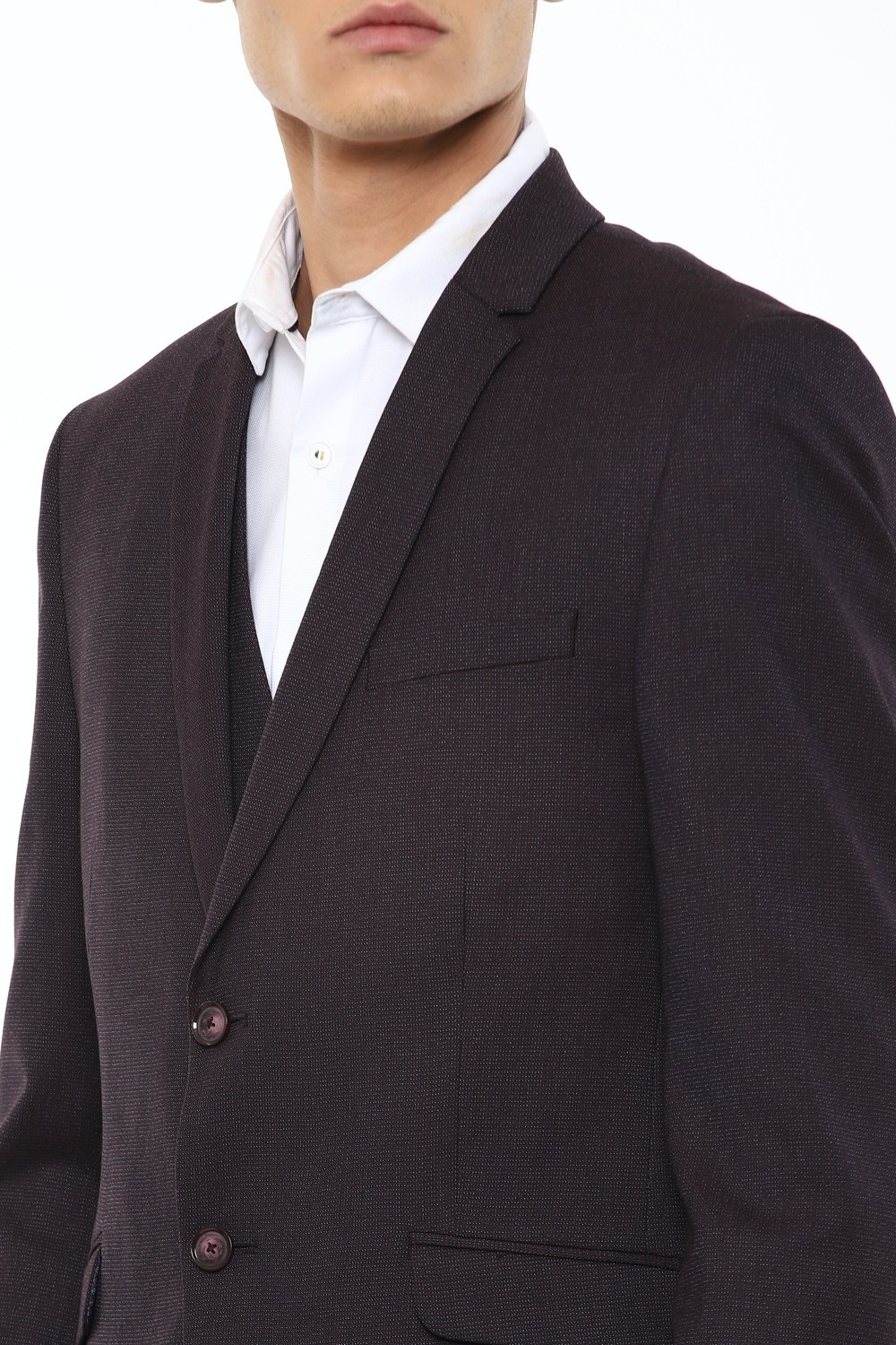 Image of VAN HEUSEN Single Breasted Solid Men Suit