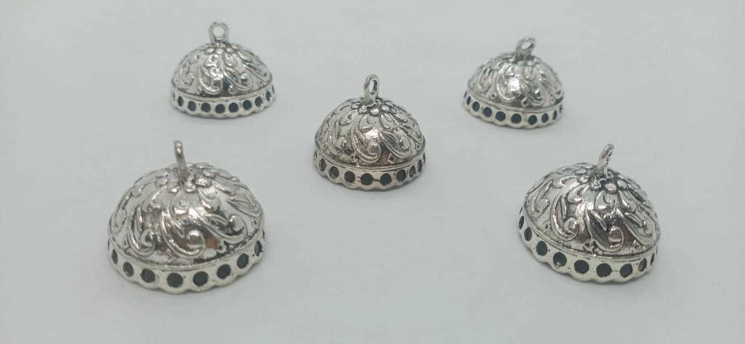 Beadsnpearls oxidised jumka base set of 4 piece