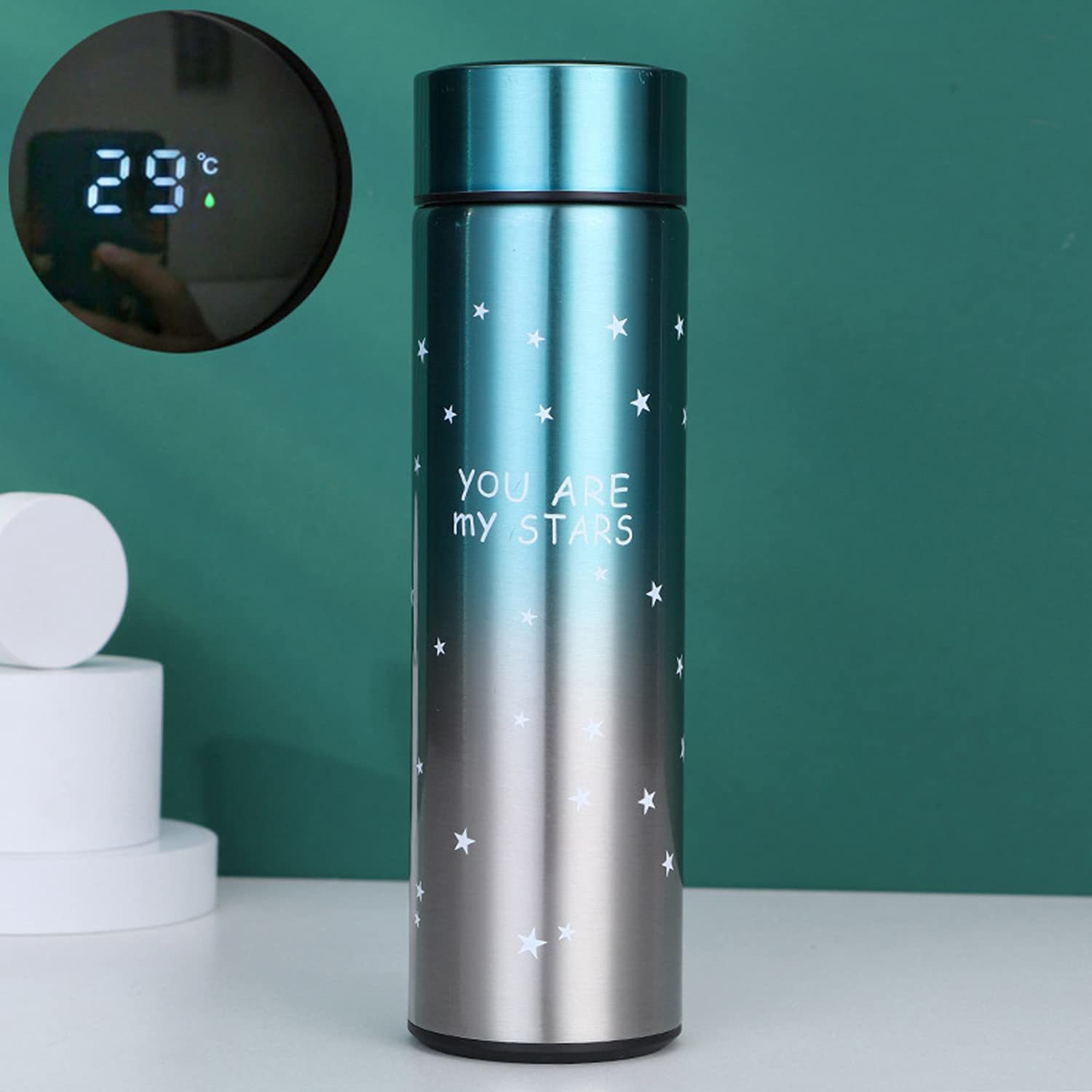 Image of oneexport Double Wall Insulated Stainless Steel Hot & Cold Vacuum Flask Bottle 500 ml Steel Bottle