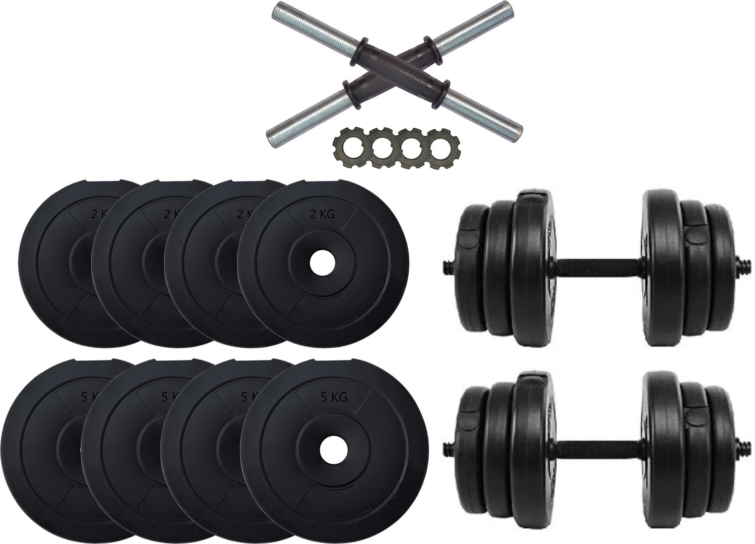 Image of STARX 28 kg PVC plates dumbbell set Adjustable Dumbbell
