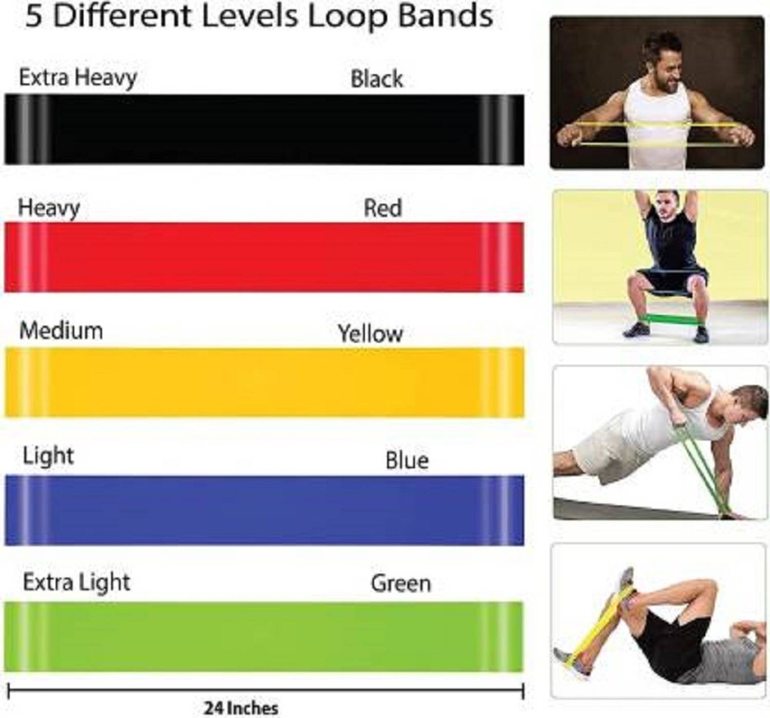 ALORNOR Bands, Exercise Bands for Home Fitness, Stretching, Strength Training Resistance Tube