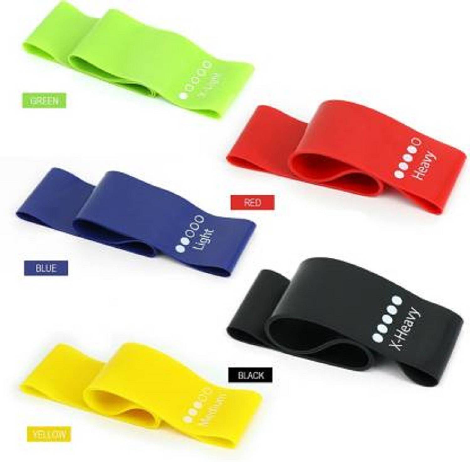 ALORNOR Resistance Loop Band Gym Home Workout Yoga Fitness Pilates Exercise Stretch Resistance Tube
