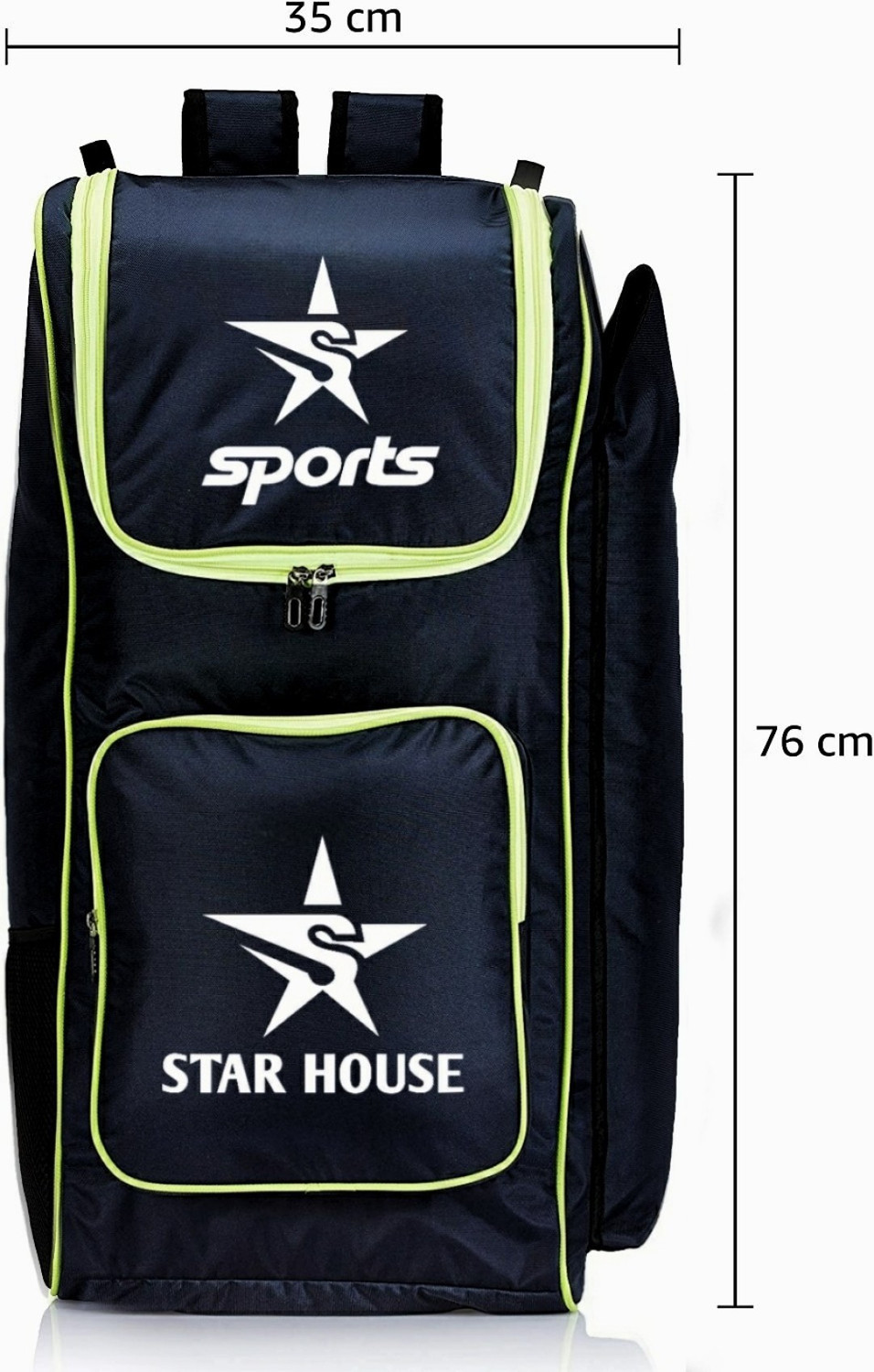 Image of Star House Dashing Look Black & Green Combination Color Cricket Kit Bag