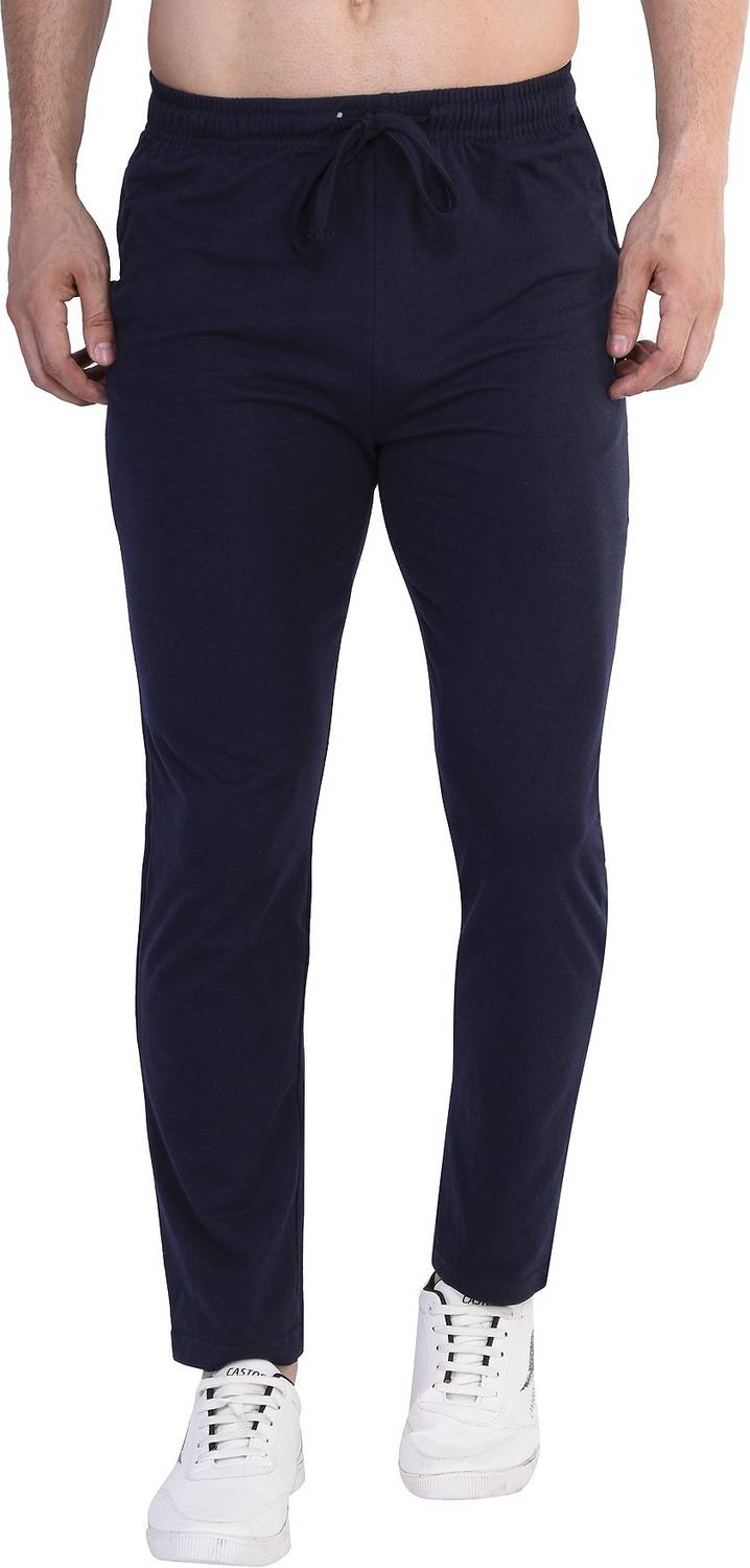 Boscage with device Solid, Graphic Print Men Dark Blue Track Pants