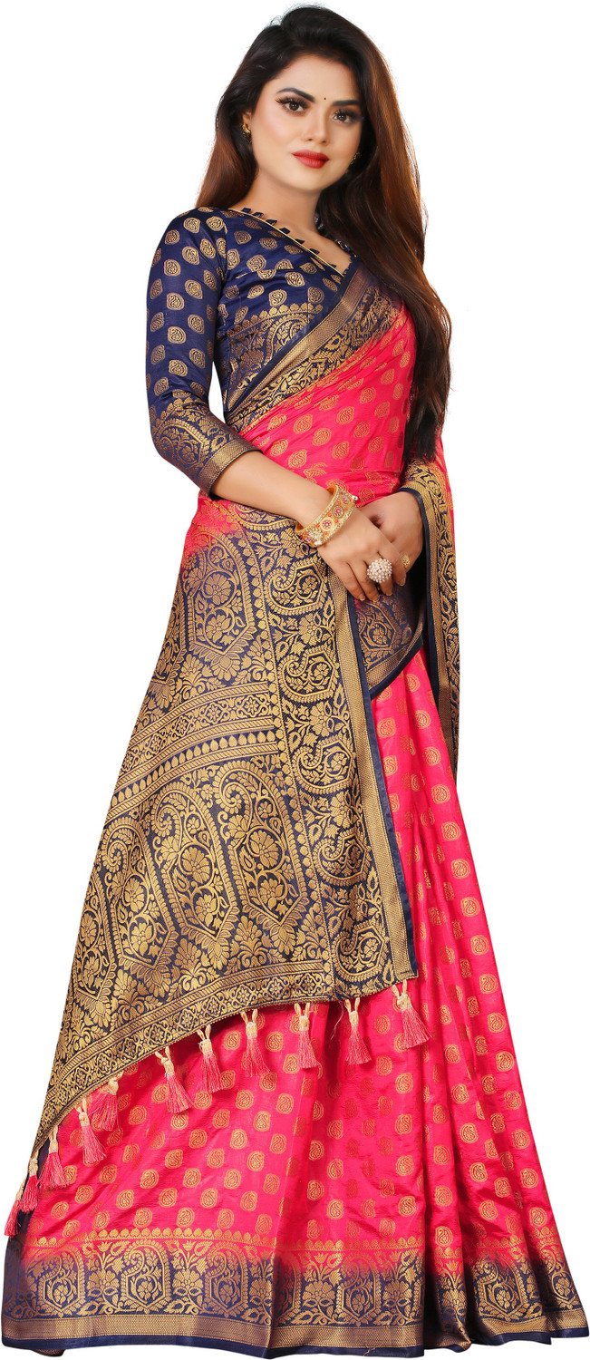 Image of Shopwell Woven Banarasi Cotton Silk Saree
