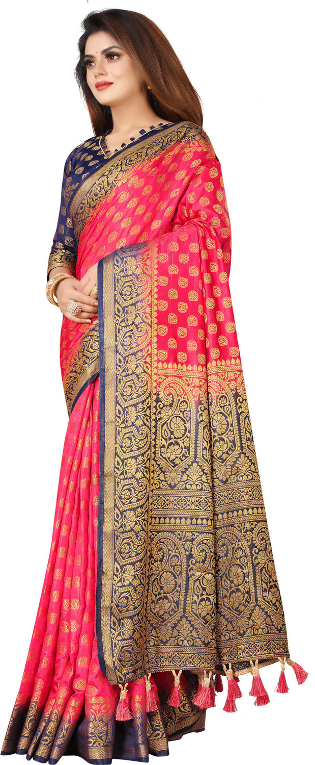 Image of Shopwell Woven Banarasi Cotton Silk Saree