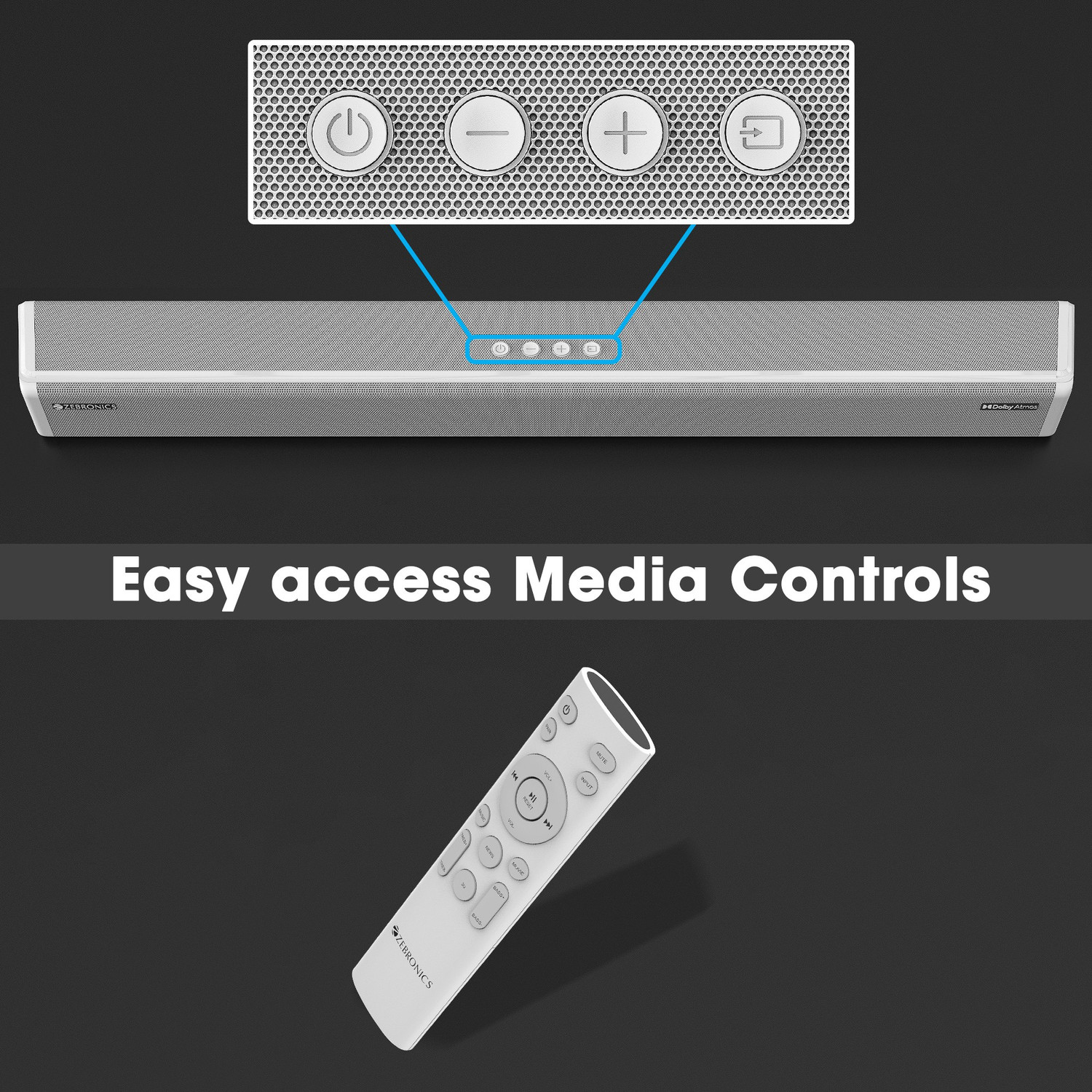 Image of ZEBRONICS Zeb- Juke Bar 3850 Pro Dolby Atmos 170 W Bluetooth Soundbar