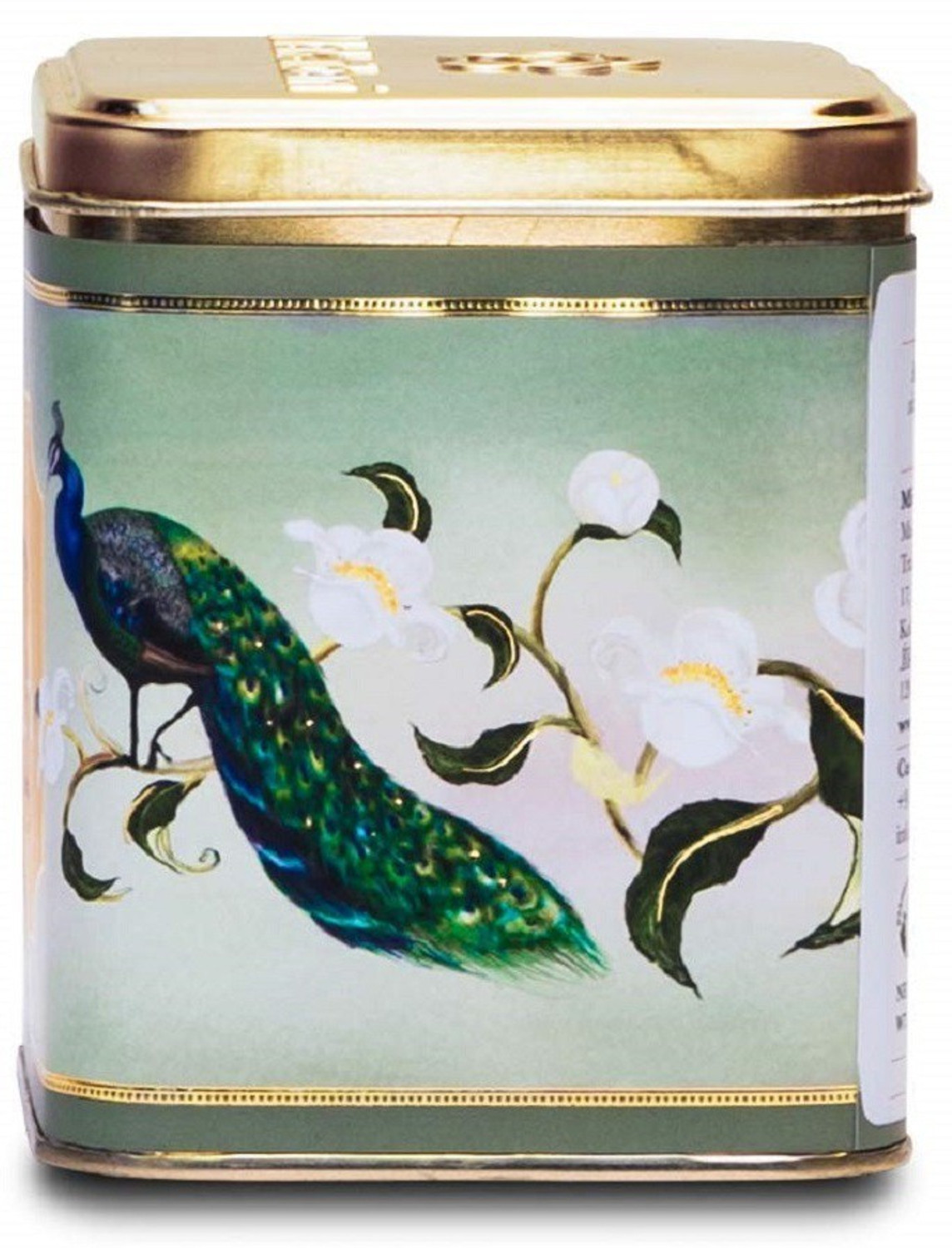 Image of Makaibari Tea Treasures Darjeeling Silver Green Tin Caddy Green Tea Tin