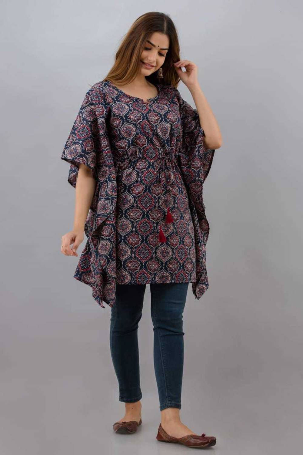 Aracari Fashion Printed Rayon Women Kaftan