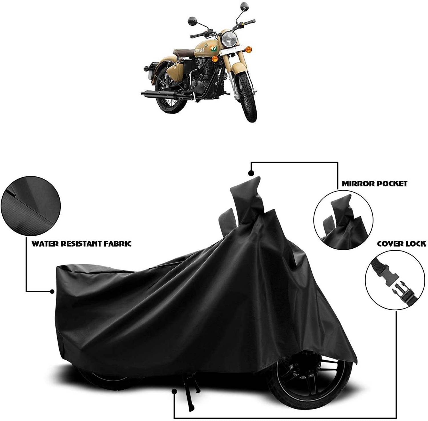 Bhoomika Waterproof Two Wheeler Cover for Royal Enfield