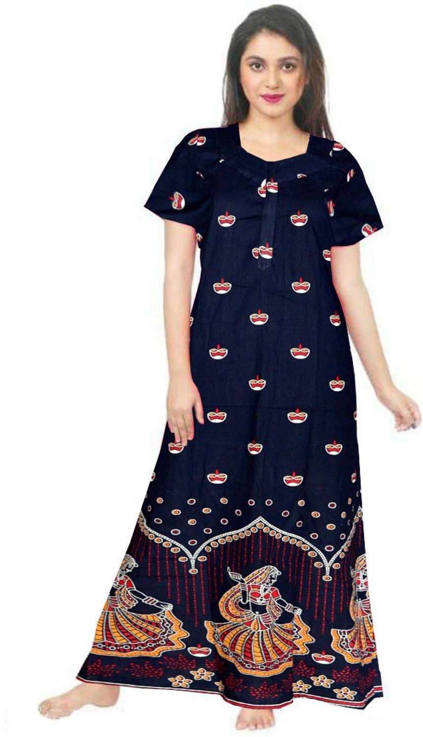 AAKARSHANA CREATION Women Nighty