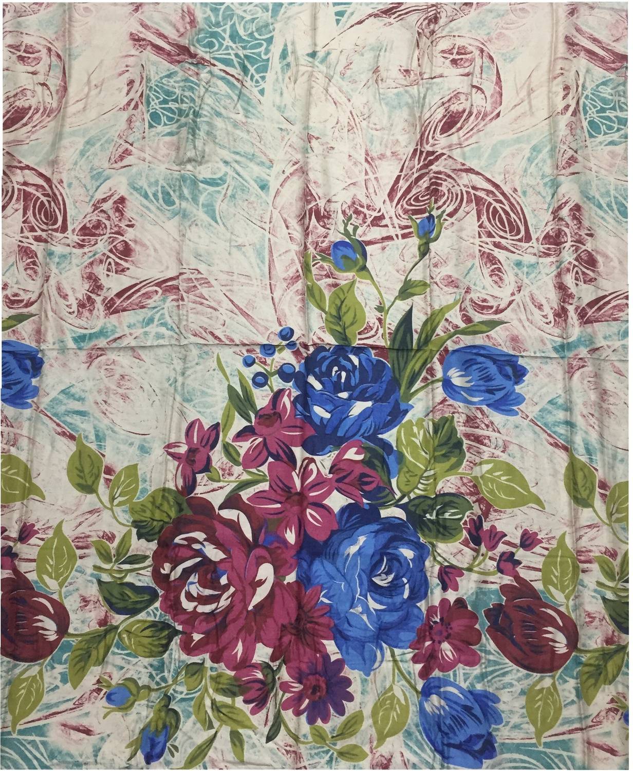 BKRKJ Viscose Rayon Floral Print Kurta Fabric